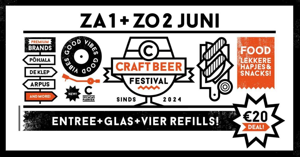 Craft Beer Festival op za 1 + zo 2 jun afgelast